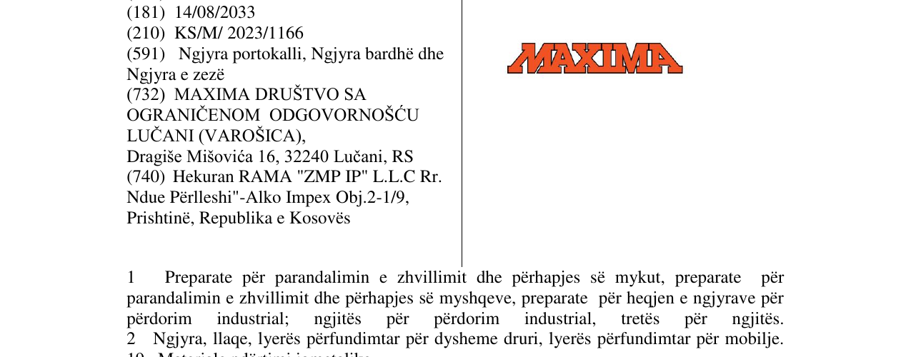 Zëri i markës Markë figurative në buletin