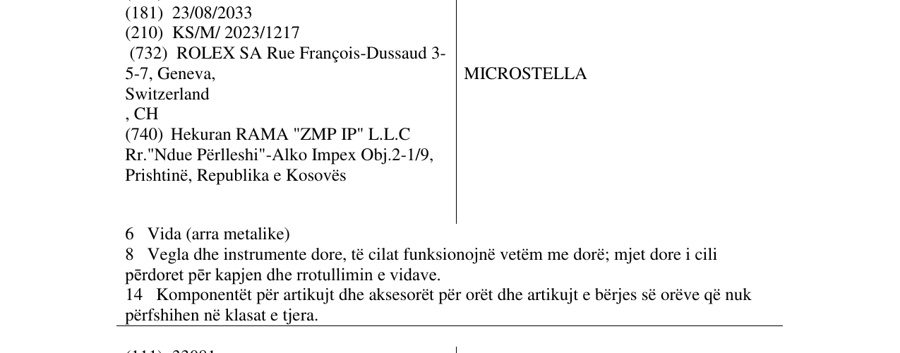Zëri i markës MICROSTELLA në buletin
