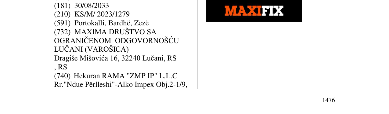 Zëri i markës MAXIFIX në buletin