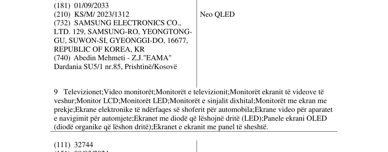 Zëri i markës Neo QLED në buletin