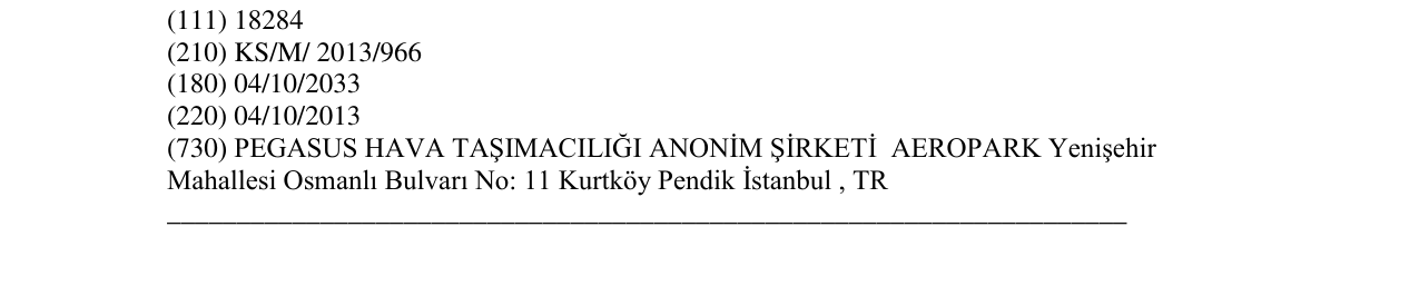 Zëri i markës Pegasus Airlines në buletin