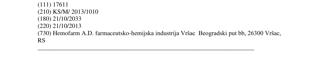Zëri i markës MYCOSEB në buletin