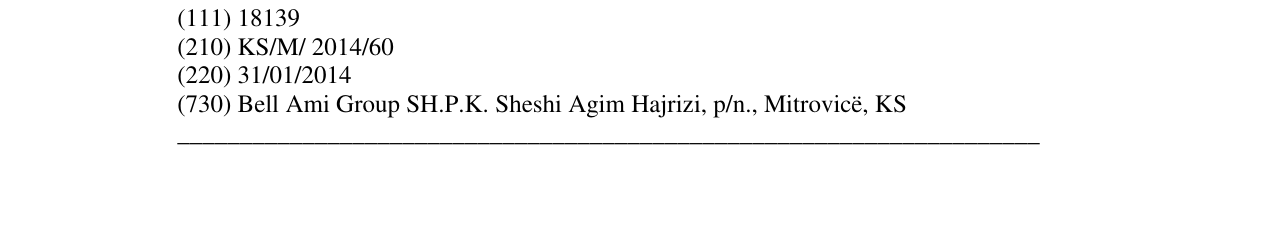 Zëri i markës Bell Ami në buletin