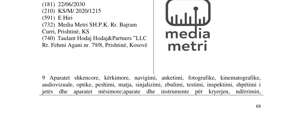Zëri i markës MEDIA METRI në buletin