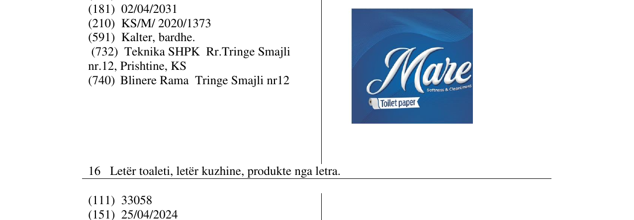 Zëri i markës Mare në buletin