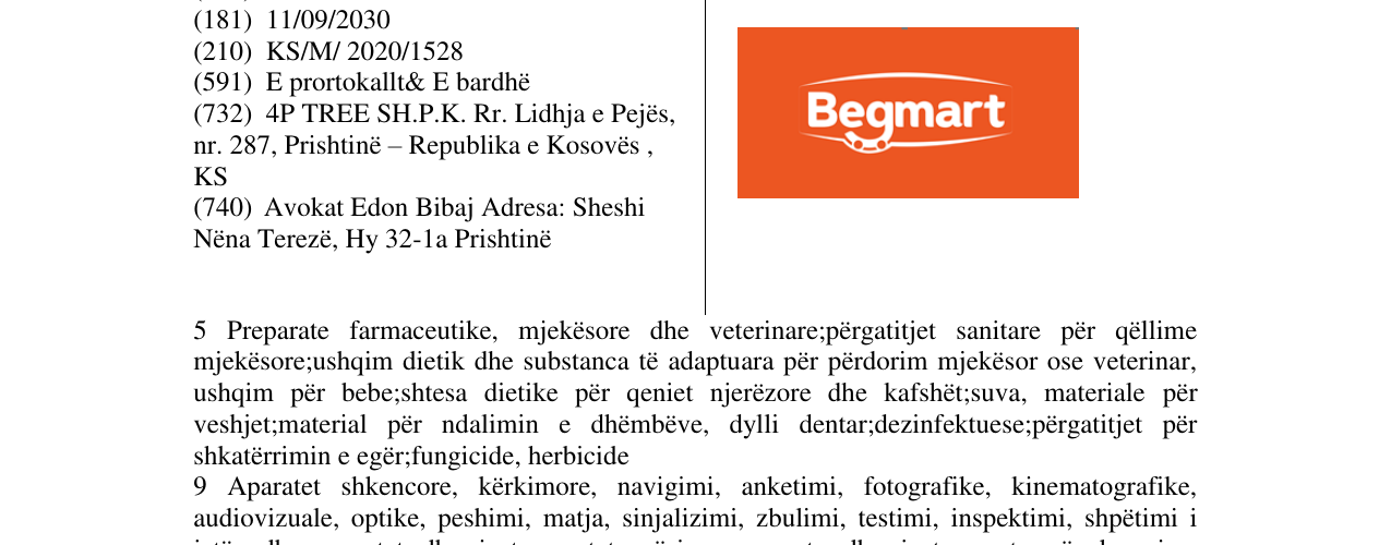 Zëri i markës Begmart në buletin