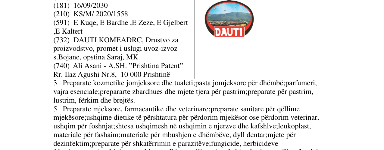 Zëri i markës DAUTI në buletin