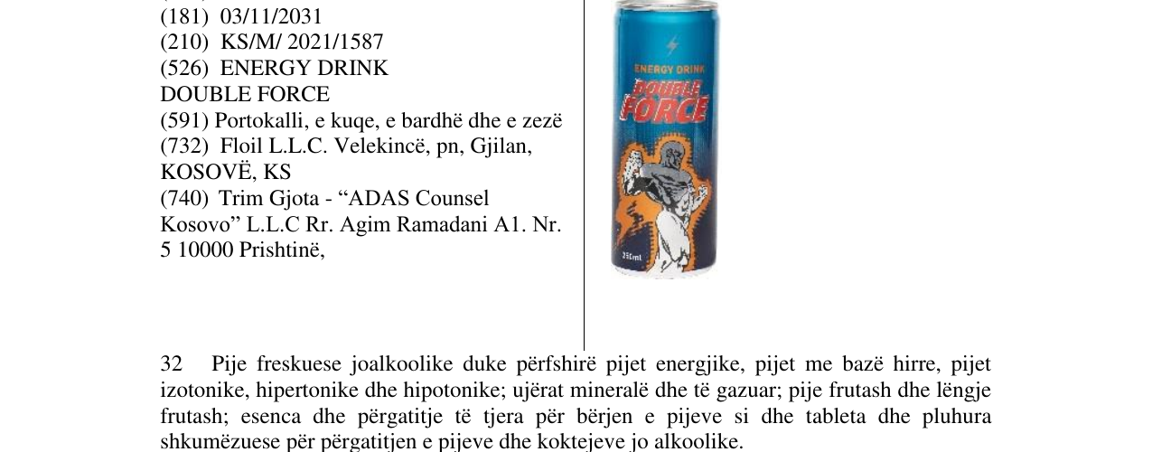 Zëri i markës DOUBLE FORCE në buletin