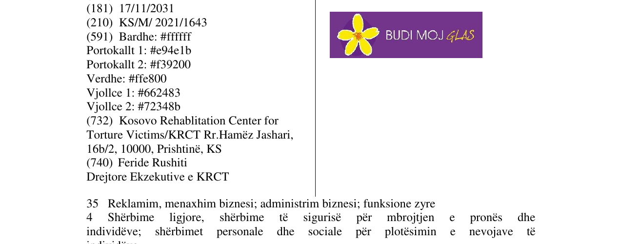 Zëri i markës Markë figurative në buletin