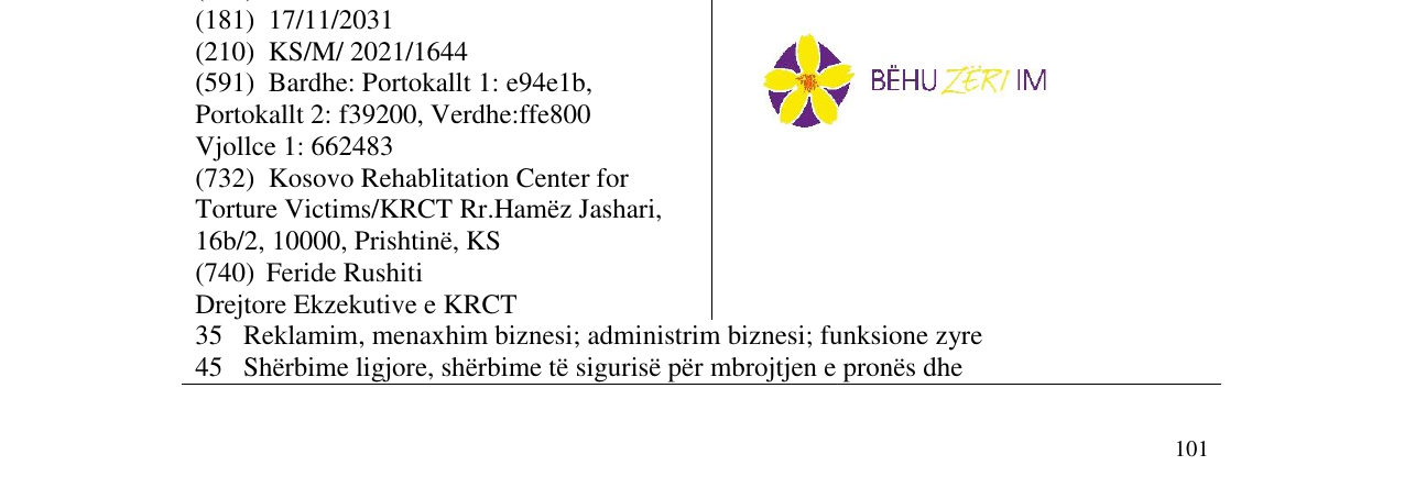 Zëri i markës Markë figurative në buletin