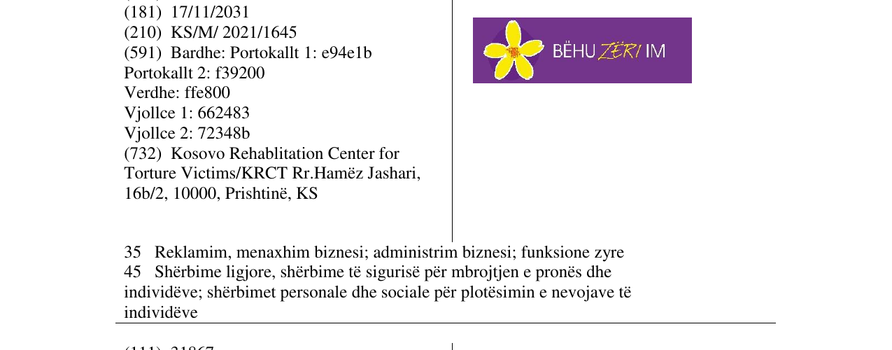 Zëri i markës Markë figurative në buletin