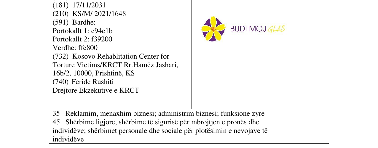 Zëri i markës Markë figurative në buletin