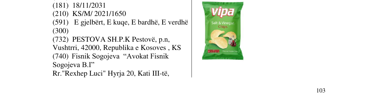 Zëri i markës Markë figurative në buletin