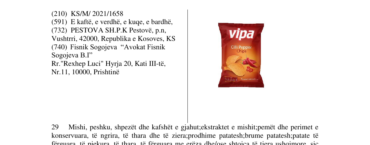 Zëri i markës Markë figurative në buletin