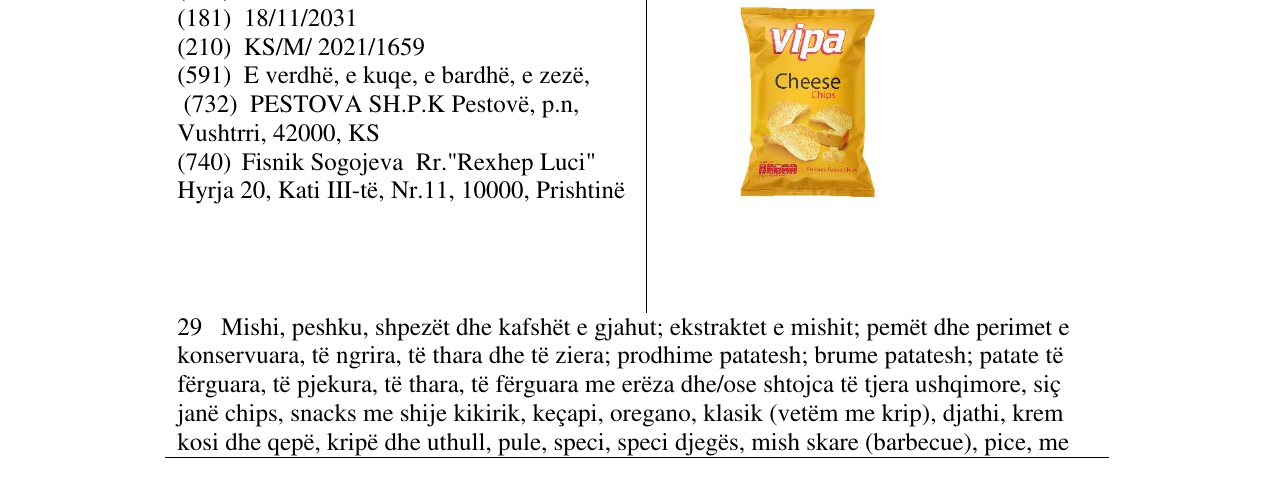 Zëri i markës Markë figurative në buletin