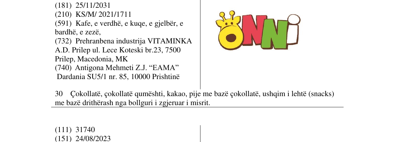 Zëri i markës Markë figurative në buletin