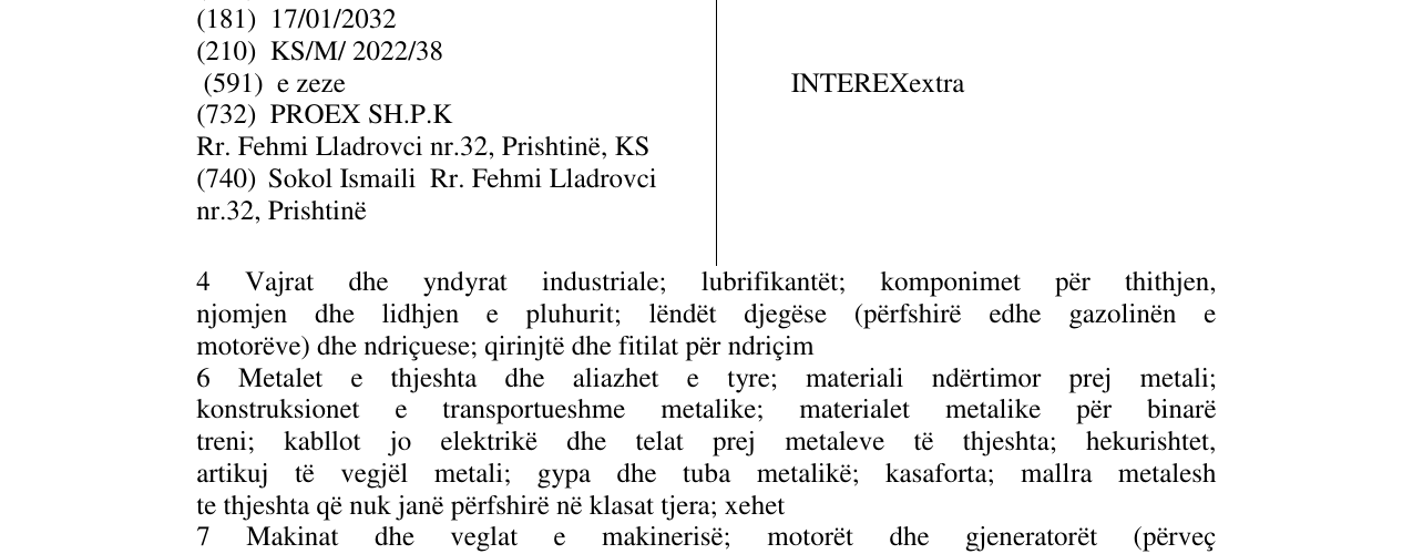 Zëri i markës INTEREXextra në buletin