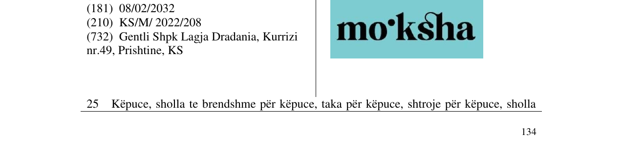 Zëri i markës MOKSHA në buletin