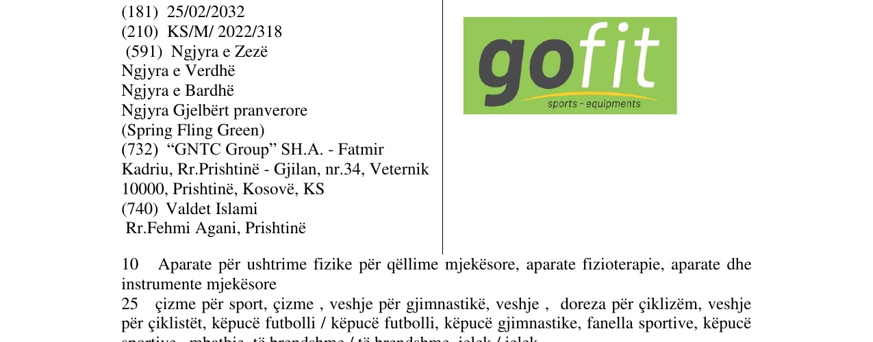 Zëri i markës GO FIT në buletin