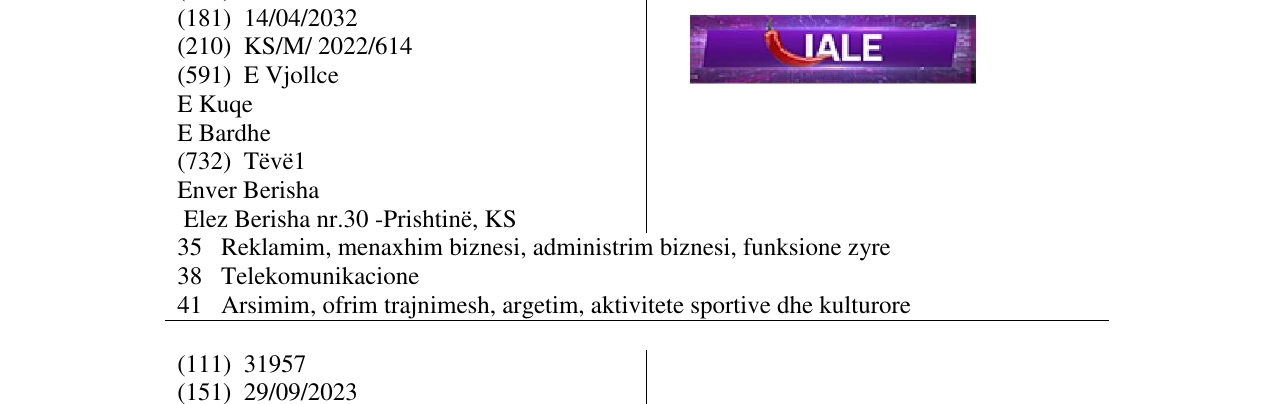 Zëri i markës JALE në buletin