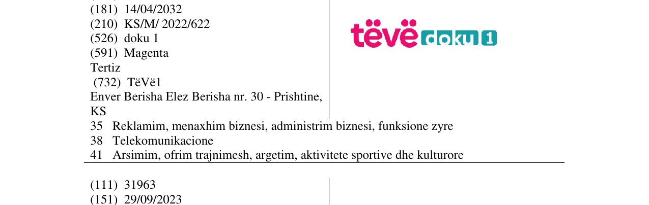 Zëri i markës tëvë doku 1 në buletin