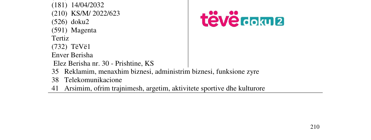 Zëri i markës tëvë doku2 në buletin