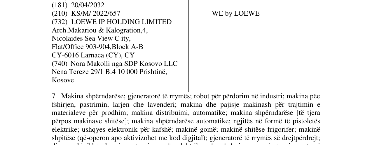 Zëri i markës WE by LOEWE në buletin
