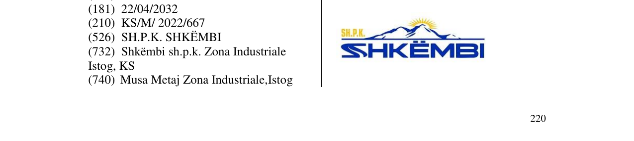 Zëri i markës SHKËMBI në buletin