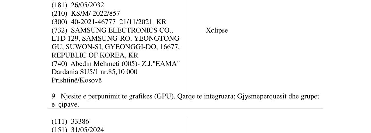 Zëri i markës Xclipse në buletin