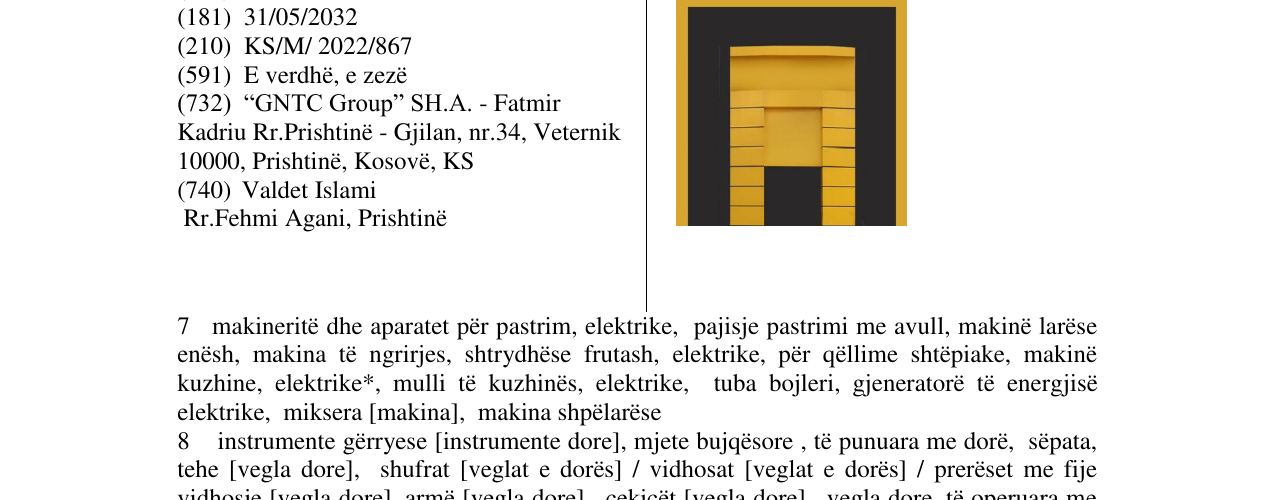 Zëri i markës Markë figurative në buletin