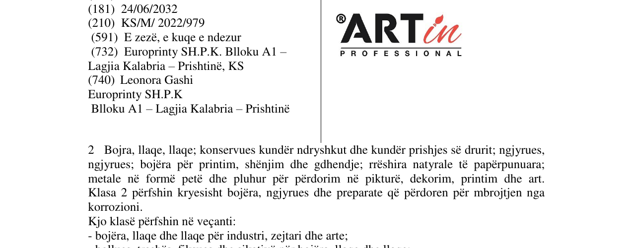 Zëri i markës ART in në buletin