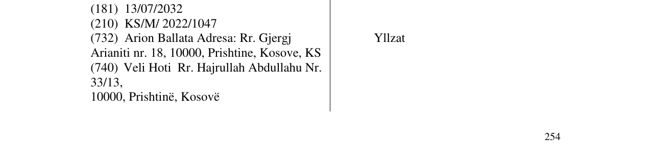 Zëri i markës Yllzat Shkolla e muzikës, artit, dhe baletit në buletin