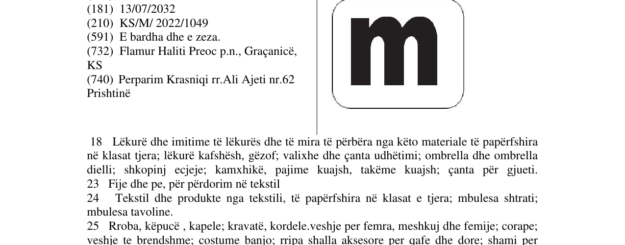 Zëri i markës m në buletin