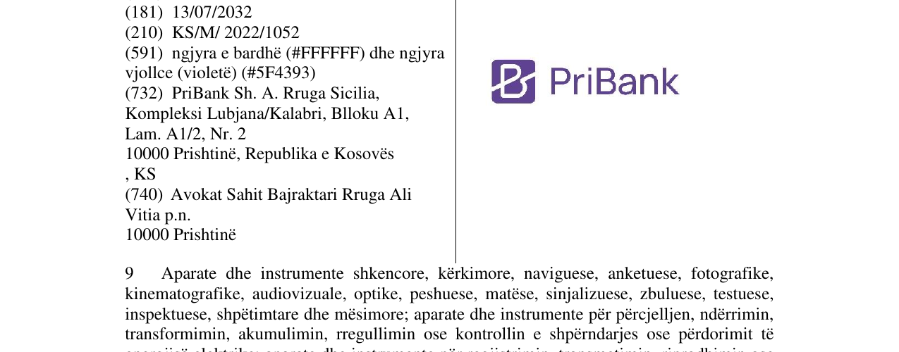 Zëri i markës PriBank në buletin