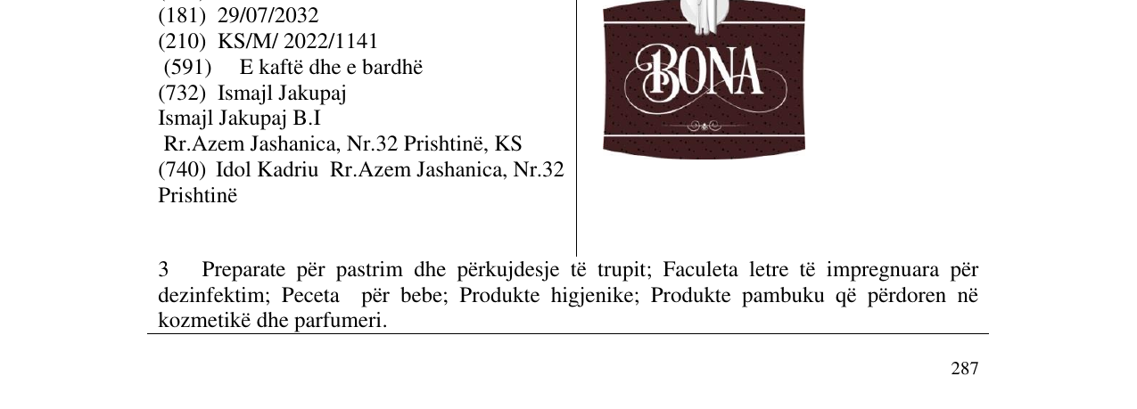 Zëri i markës Markë figurative në buletin