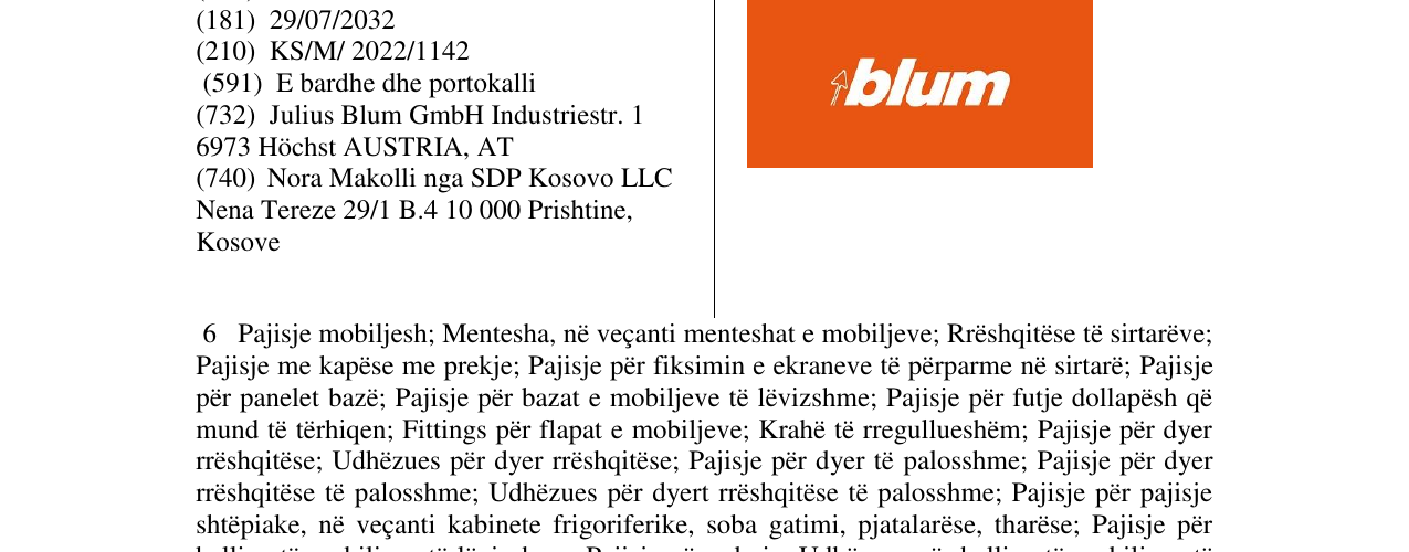 Zëri i markës blum në buletin