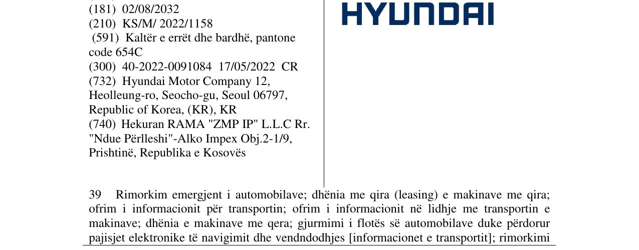 Zëri i markës hyundai në buletin