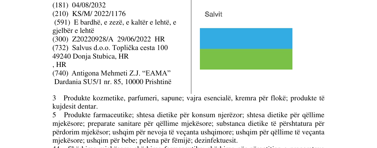 Zëri i markës Salvit në buletin