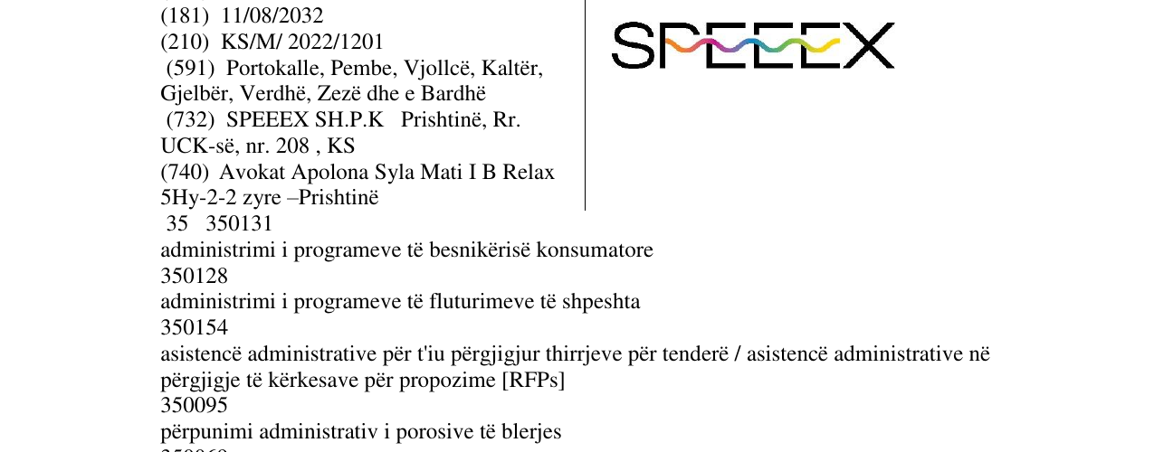 Zëri i markës SPEEEX në buletin