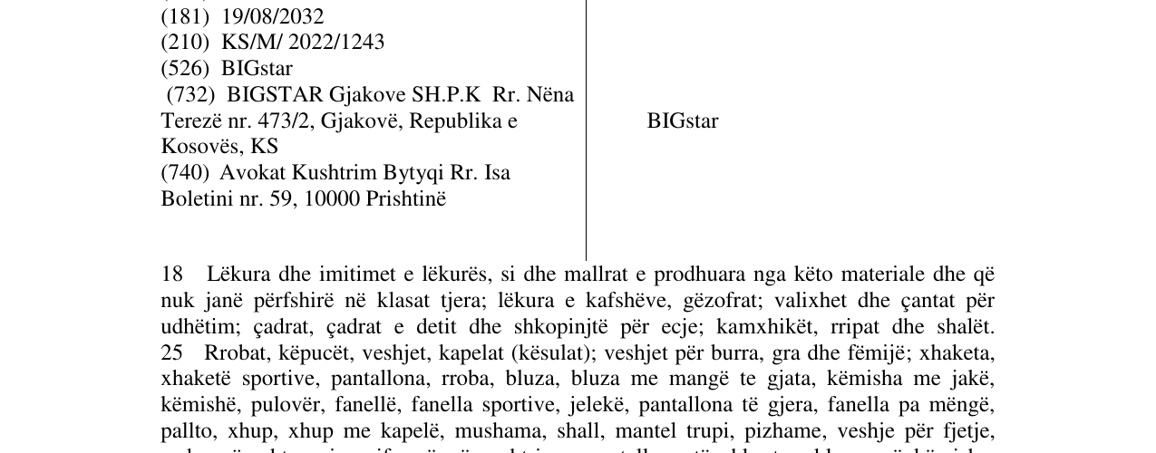 Zëri i markës BIGstar në buletin