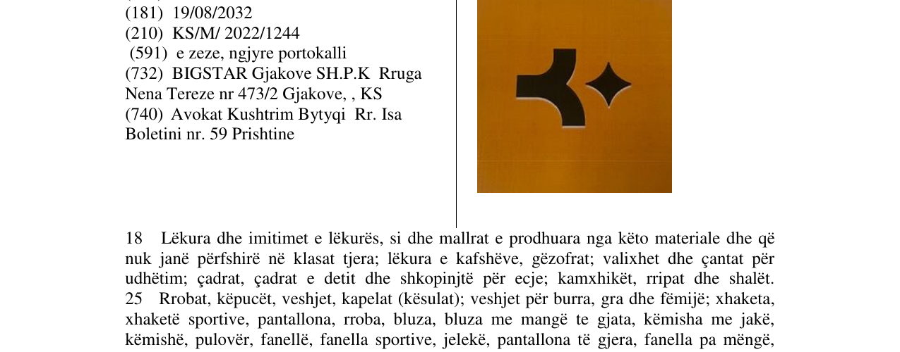 Zëri i markës Markë figurative në buletin