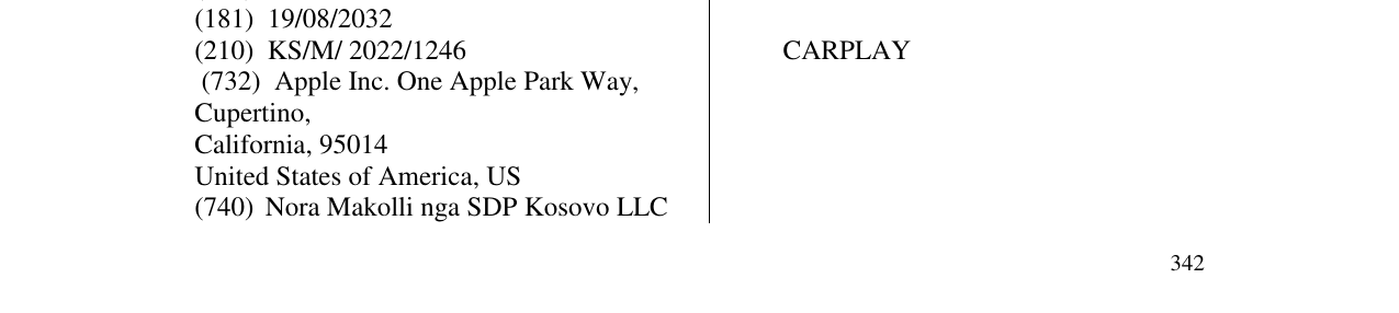 Zëri i markës CARPLAY në buletin