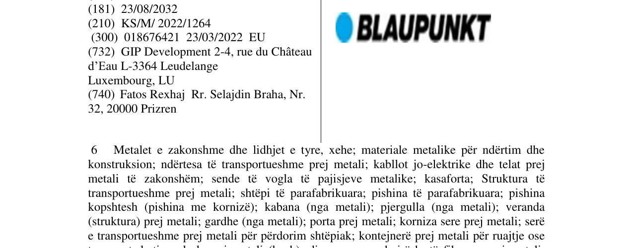 Zëri i markës BLAUPUNKT në buletin