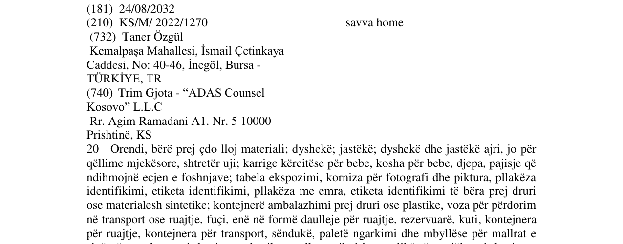 Zëri i markës savva home në buletin
