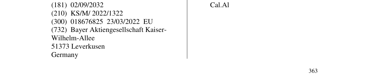 Zëri i markës Cal.Al në buletin