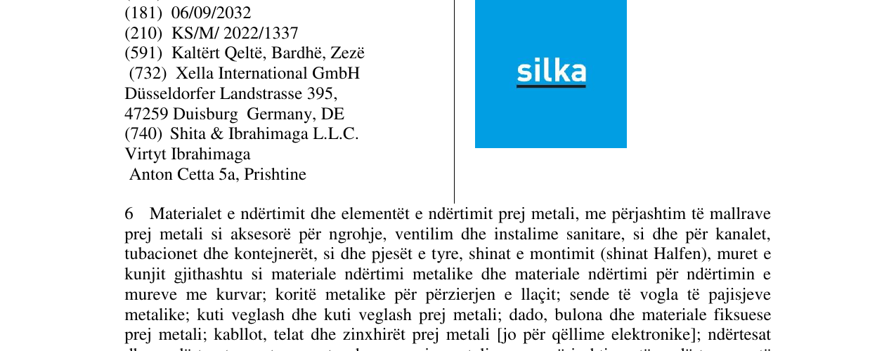 Zëri i markës silka në buletin