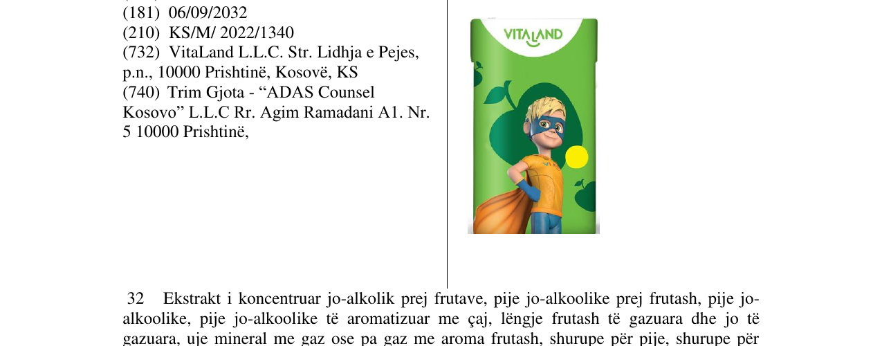 Zëri i markës VITALAND në buletin