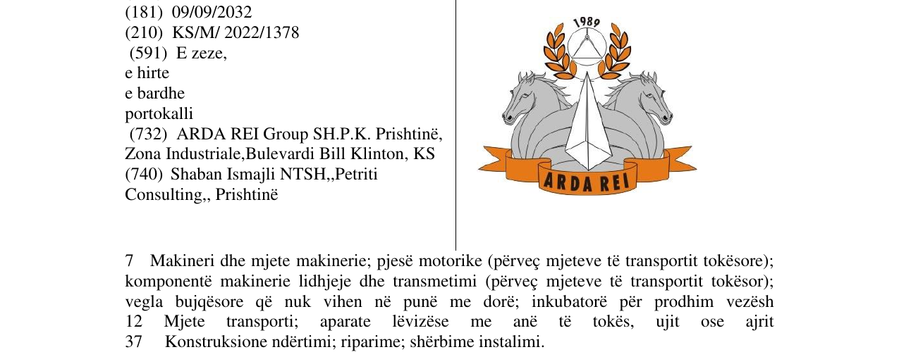 Zëri i markës ARDA REI në buletin