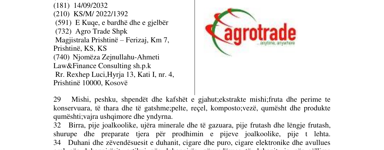 Zëri i markës agro trade në buletin