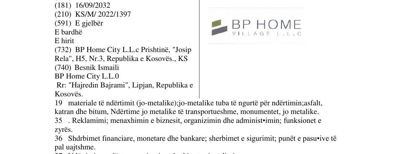 Zëri i markës BP HOME në buletin